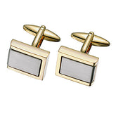 ALPINE Two Tone Engravable Cuff Links TTC71